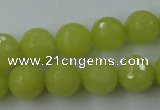 CCN828 15.5 inches 12mm faceted round candy jade beads wholesale