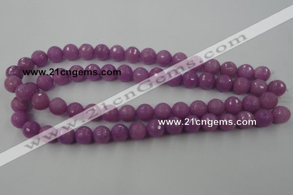 CCN829 15.5 inches 12mm faceted round candy jade beads wholesale