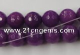 CCN830 15.5 inches 12mm faceted round candy jade beads wholesale