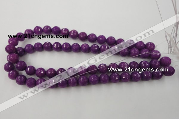 CCN830 15.5 inches 12mm faceted round candy jade beads wholesale