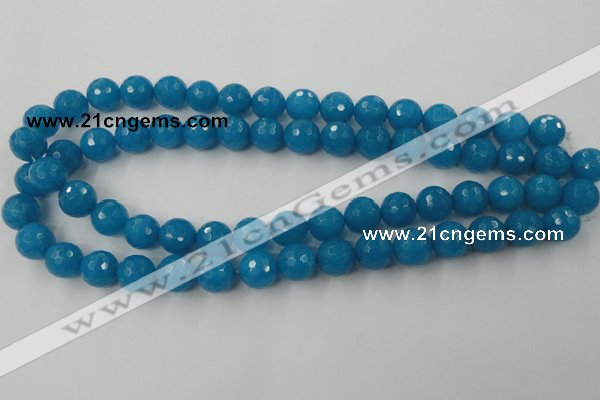 CCN832 15.5 inches 12mm faceted round candy jade beads wholesale