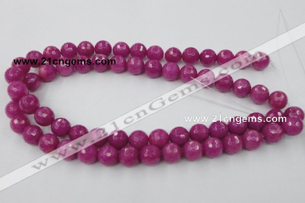 CCN840 15.5 inches 14mm faceted round candy jade beads wholesale