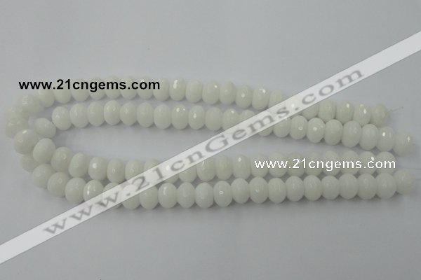 CCN904 15.5 inches 9*12mm faceted rondelle candy jade beads