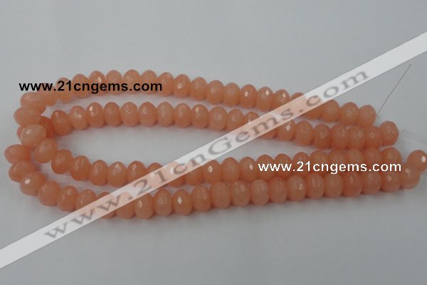 CCN905 15.5 inches 9*12mm faceted rondelle candy jade beads