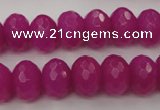 CCN906 15.5 inches 9*12mm faceted rondelle candy jade beads