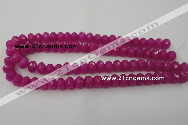 CCN906 15.5 inches 9*12mm faceted rondelle candy jade beads