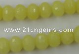 CCN907 15.5 inches 9*12mm faceted rondelle candy jade beads