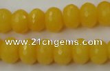 CCN908 15.5 inches 9*12mm faceted rondelle candy jade beads