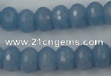 CCN909 15.5 inches 9*12mm faceted rondelle candy jade beads