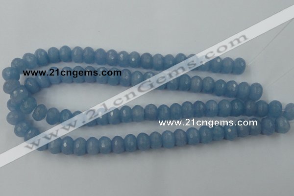 CCN909 15.5 inches 9*12mm faceted rondelle candy jade beads