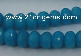 CCN910 15.5 inches 9*12mm faceted rondelle candy jade beads