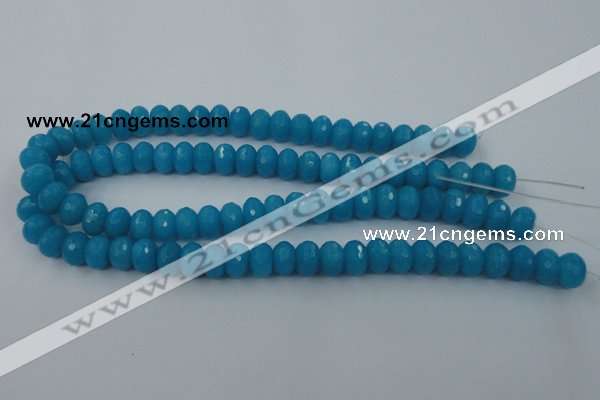 CCN910 15.5 inches 9*12mm faceted rondelle candy jade beads