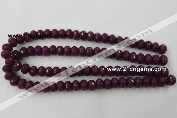 CCN911 15.5 inches 9*12mm faceted rondelle candy jade beads