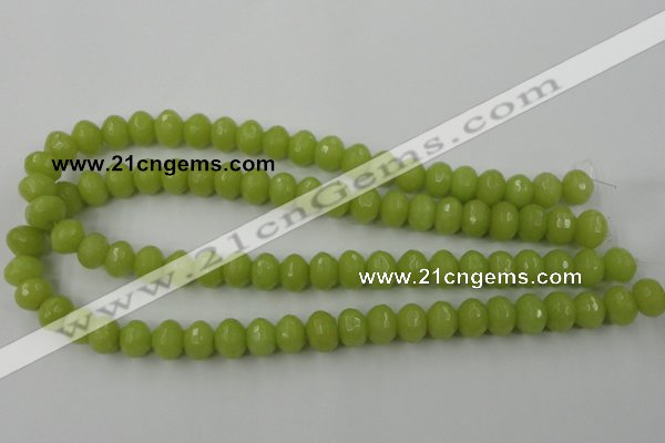 CCN912 15.5 inches 9*12mm faceted rondelle candy jade beads