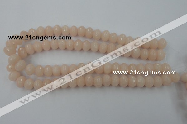 CCN916 15.5 inches 10*14mm faceted rondelle candy jade beads