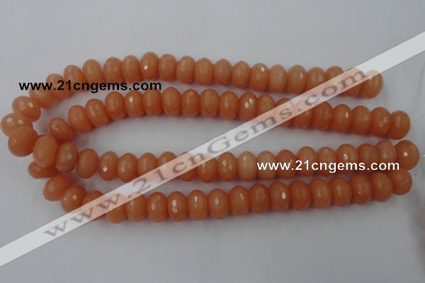 CCN917 15.5 inches 10*14mm faceted rondelle candy jade beads