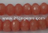 CCN918 15.5 inches 10*14mm faceted rondelle candy jade beads