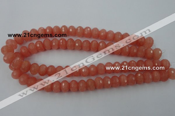 CCN918 15.5 inches 10*14mm faceted rondelle candy jade beads