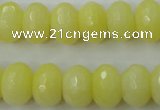 CCN919 15.5 inches 10*14mm faceted rondelle candy jade beads