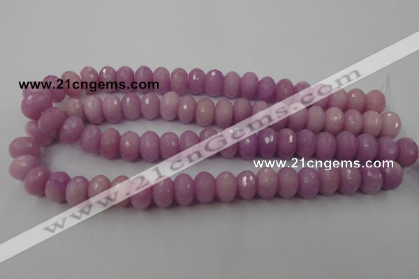 CCN920 15.5 inches 10*14mm faceted rondelle candy jade beads