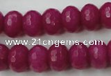 CCN921 15.5 inches 10*14mm faceted rondelle candy jade beads
