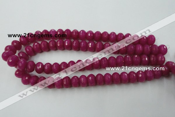 CCN921 15.5 inches 10*14mm faceted rondelle candy jade beads