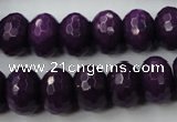 CCN922 15.5 inches 10*14mm faceted rondelle candy jade beads