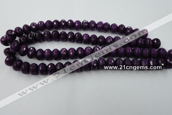 CCN922 15.5 inches 10*14mm faceted rondelle candy jade beads