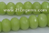 CCN923 15.5 inches 10*14mm faceted rondelle candy jade beads