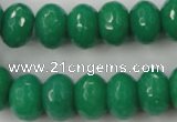 CCN924 15.5 inches 10*14mm faceted rondelle candy jade beads