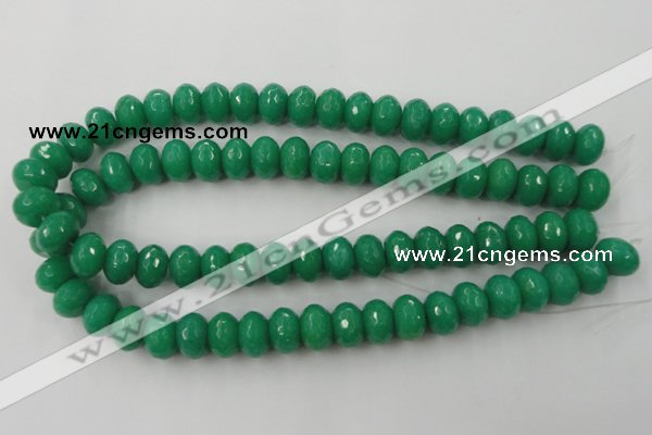 CCN924 15.5 inches 10*14mm faceted rondelle candy jade beads