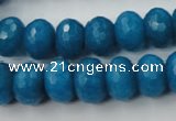 CCN925 15.5 inches 10*14mm faceted rondelle candy jade beads