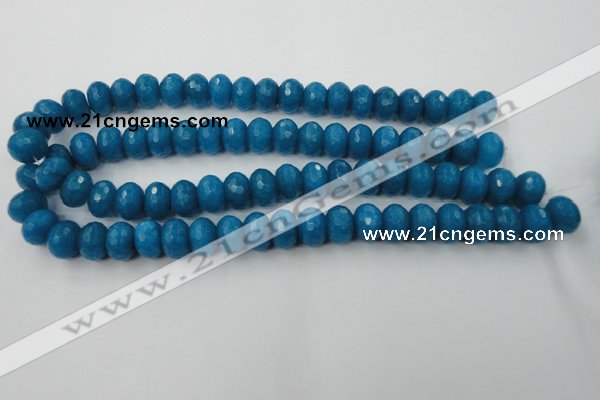 CCN925 15.5 inches 10*14mm faceted rondelle candy jade beads