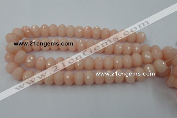 CCN929 15.5 inches 12*16mm faceted rondelle candy jade beads