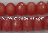 CCN931 15.5 inches 12*16mm faceted rondelle candy jade beads