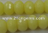 CCN932 15.5 inches 12*16mm faceted rondelle candy jade beads