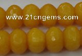 CCN933 15.5 inches 12*16mm faceted rondelle candy jade beads