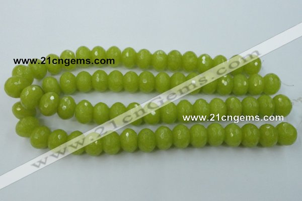 CCN934 15.5 inches 12*16mm faceted rondelle candy jade beads