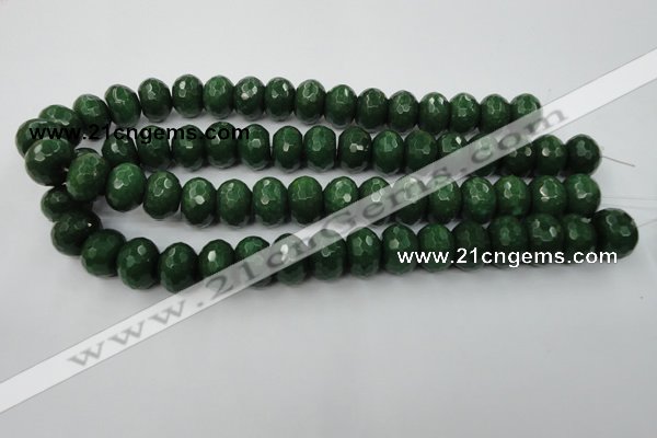 CCN936 15.5 inches 12*16mm faceted rondelle candy jade beads