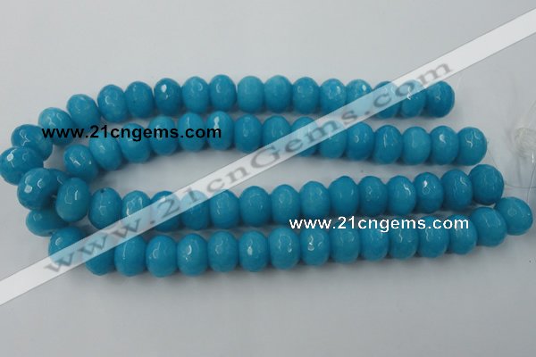 CCN938 15.5 inches 12*16mm faceted rondelle candy jade beads