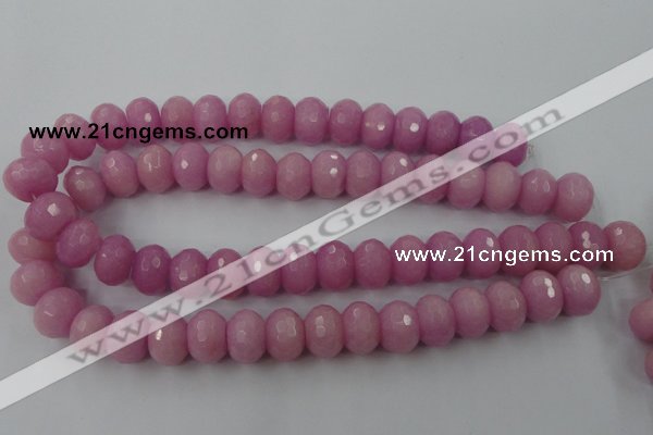 CCN939 15.5 inches 12*16mm faceted rondelle candy jade beads