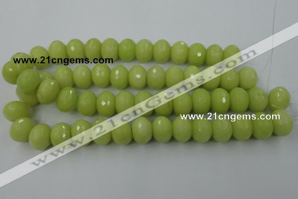 CCN949 15.5 inches 14*18mm faceted rondelle candy jade beads