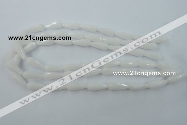 CCN973 15.5 inches 9*22mm faceted teardrop candy jade beads