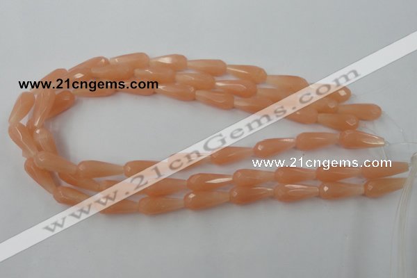 CCN974 15.5 inches 9*22mm faceted teardrop candy jade beads