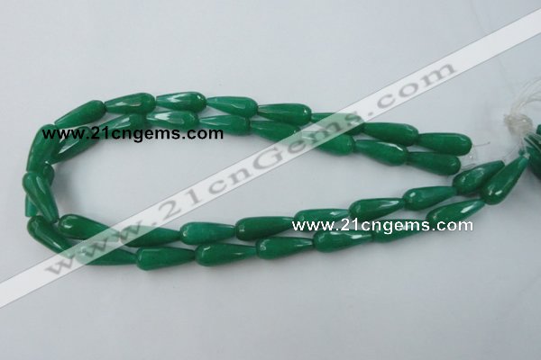 CCN978 15.5 inches 9*22mm faceted teardrop candy jade beads