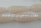 CCN981 15.5 inches 10*30mm faceted teardrop candy jade beads