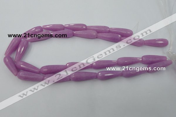 CCN984 15.5 inches 10*30mm faceted teardrop candy jade beads