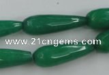 CCN986 15.5 inches 10*30mm faceted teardrop candy jade beads