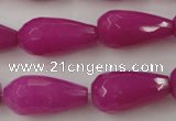 CCN989 15.5 inches 13*25mm faceted teardrop candy jade beads