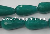 CCN995 15.5 inches 13*25mm faceted teardrop candy jade beads